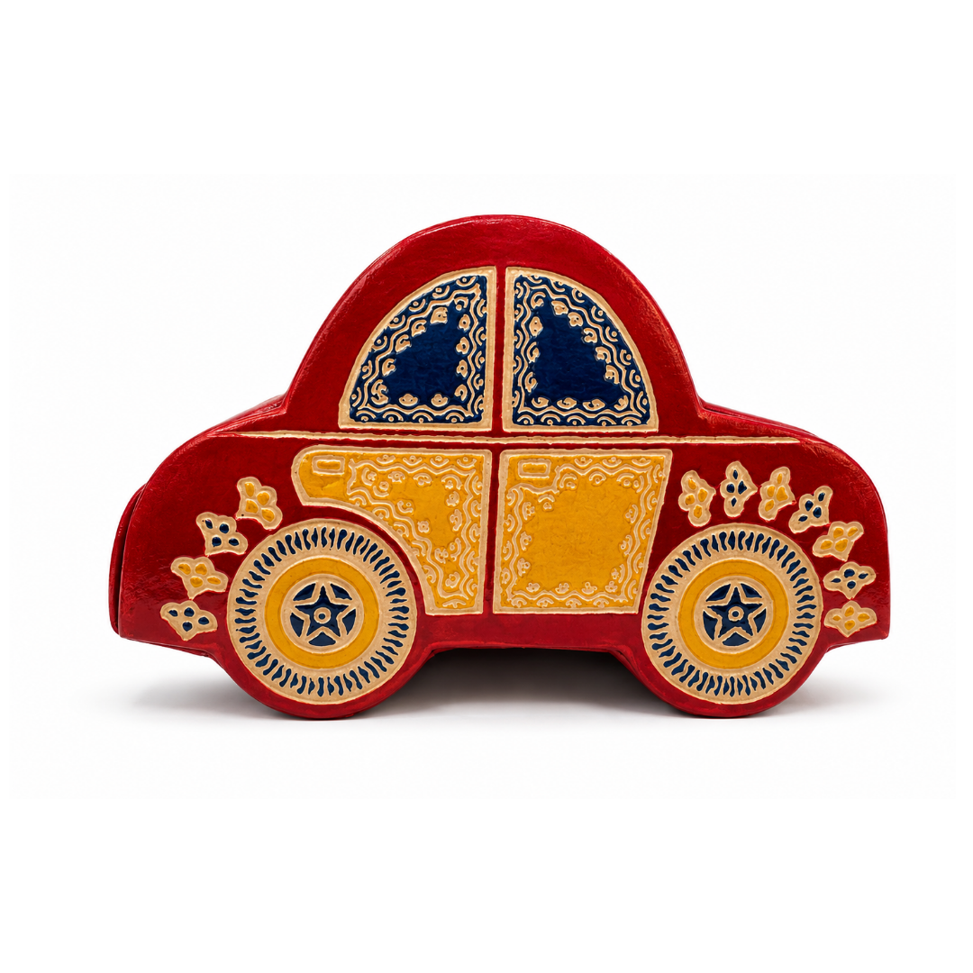 The Car - Leather Coin Box in Red