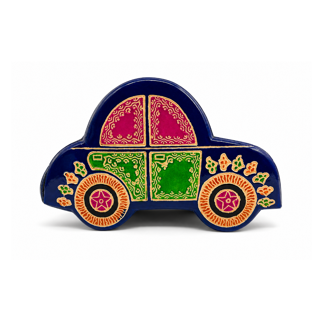 The Car - Leather Coin Box in Blue