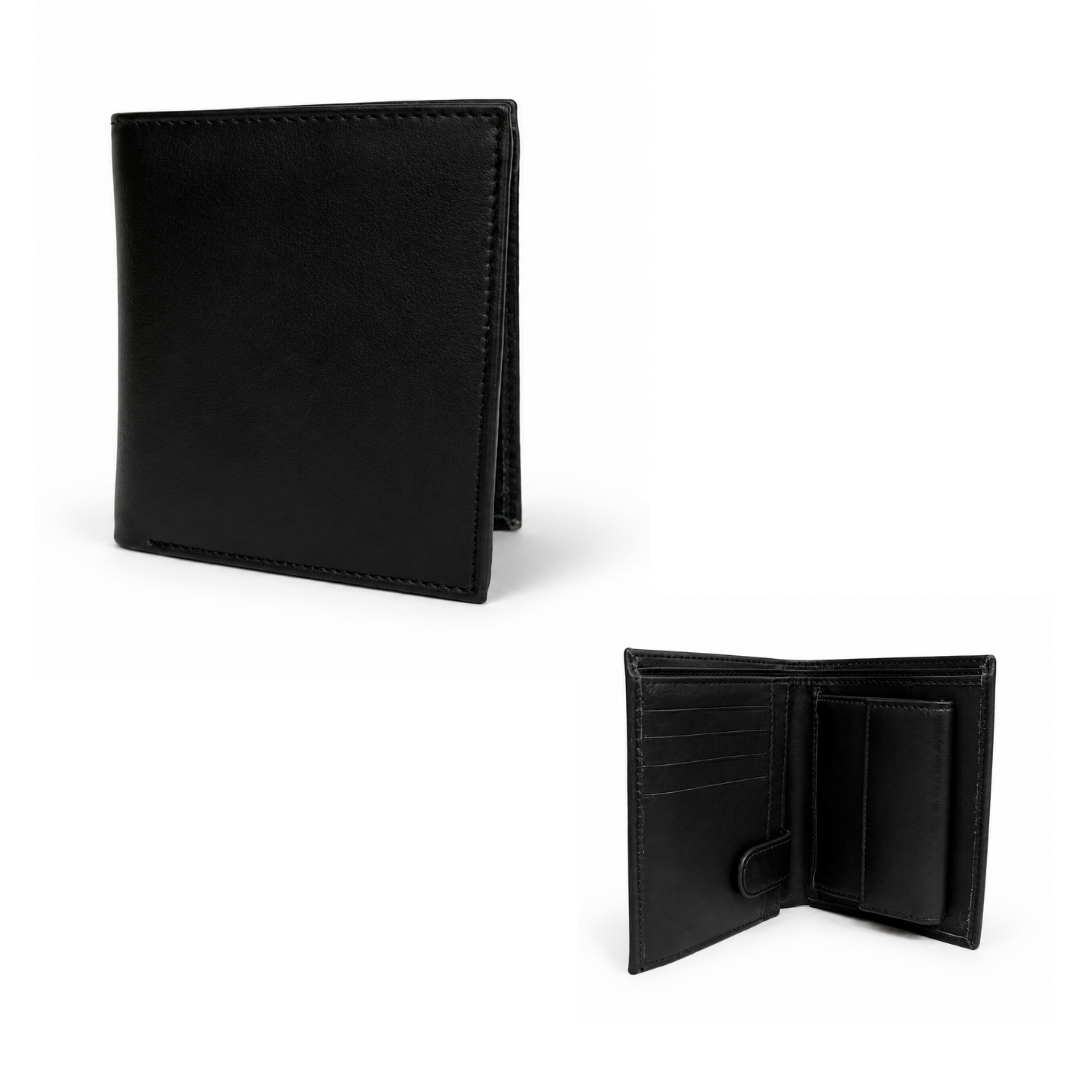 Notecase Wallet - Finished Leather in Black