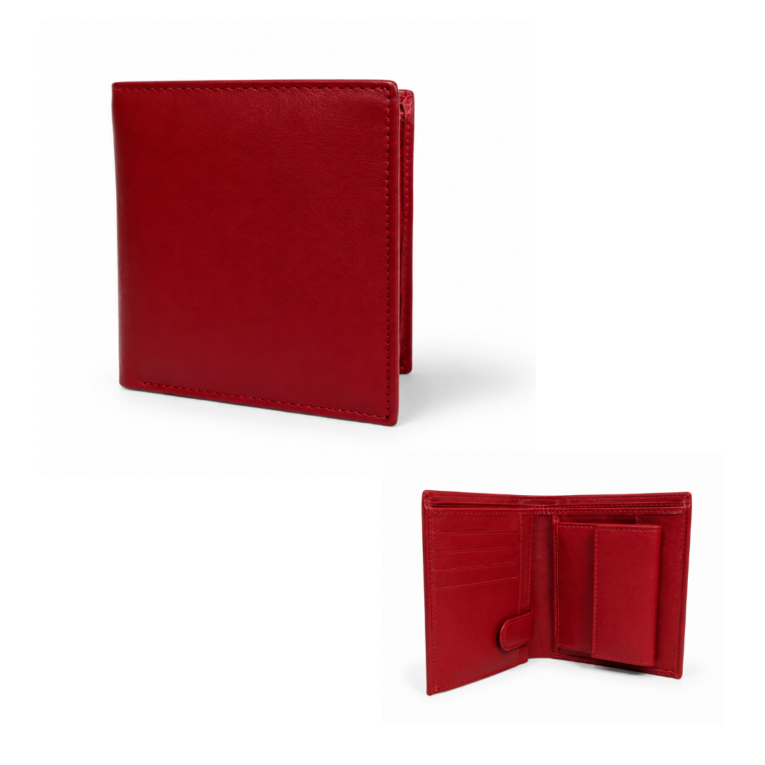 Notecase Wallet - Finished Leather in Red