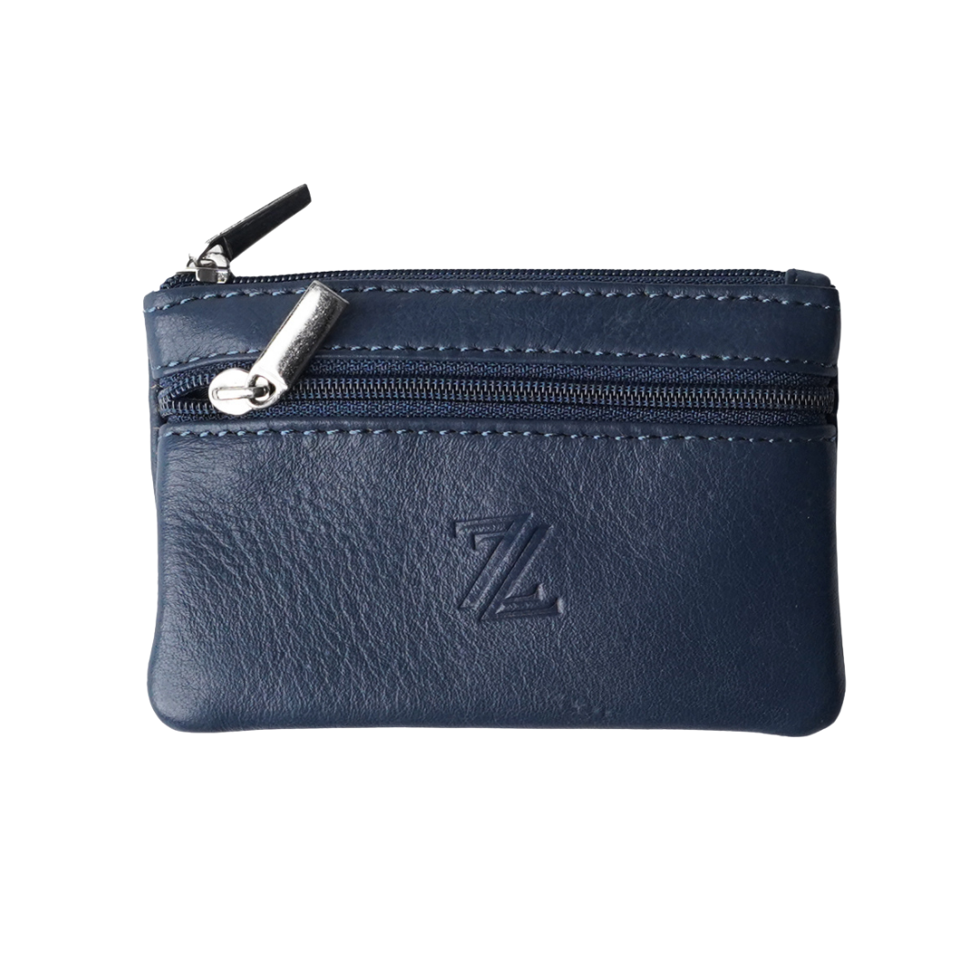 Key Pouch - Handcrafted Finished Leather in Blue