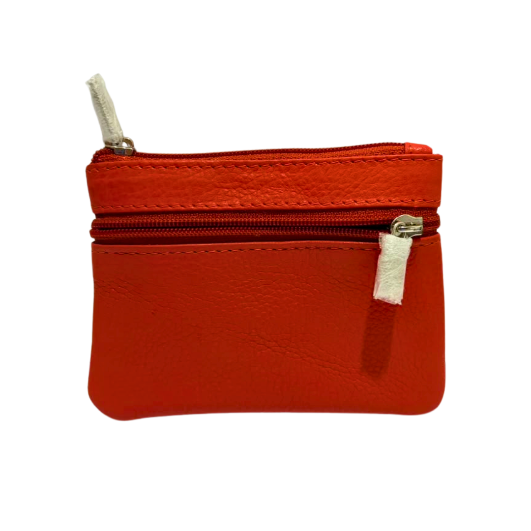 Key Pouch - Handcrafted Finished Leather in Red