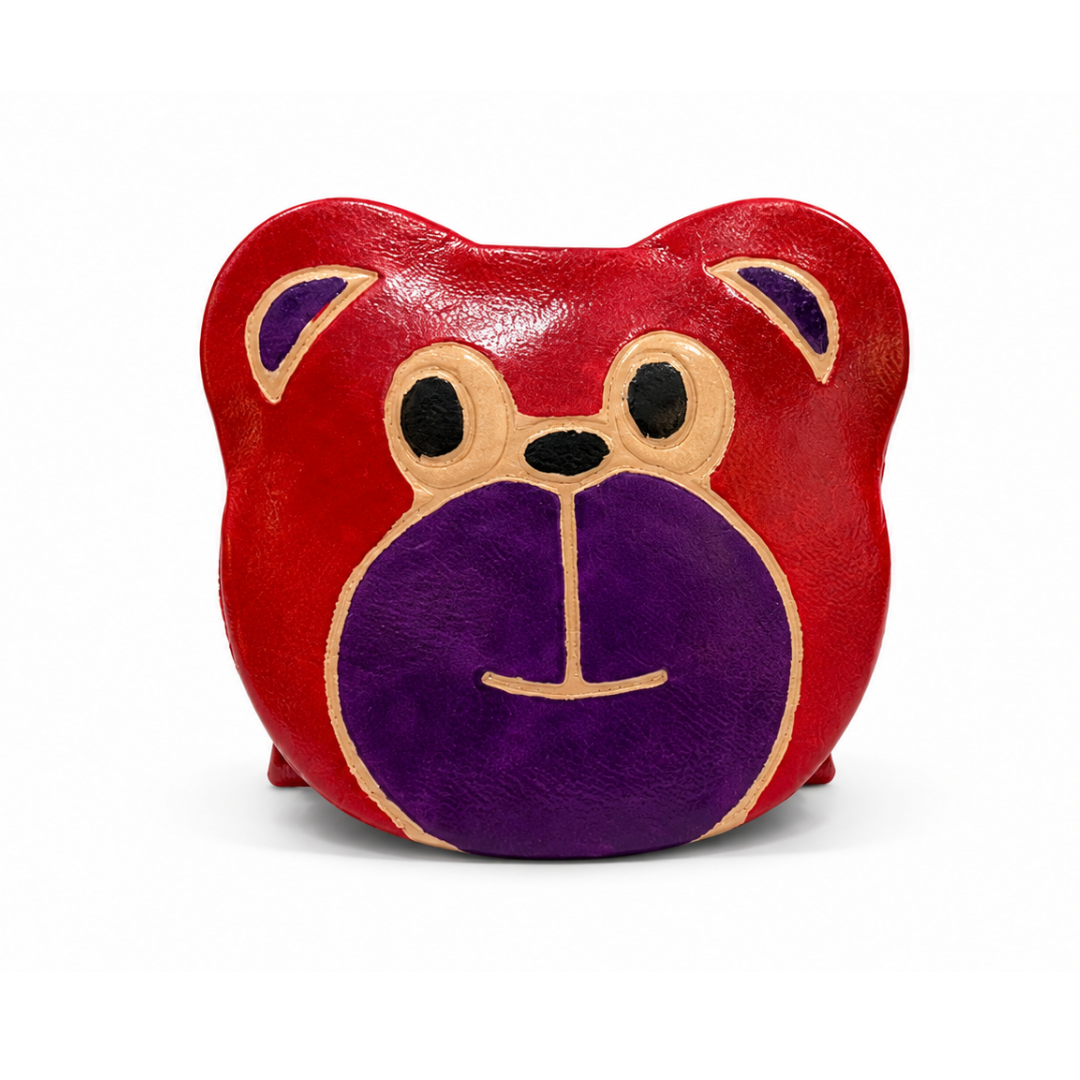 The Bear Face - Leather Coin Box