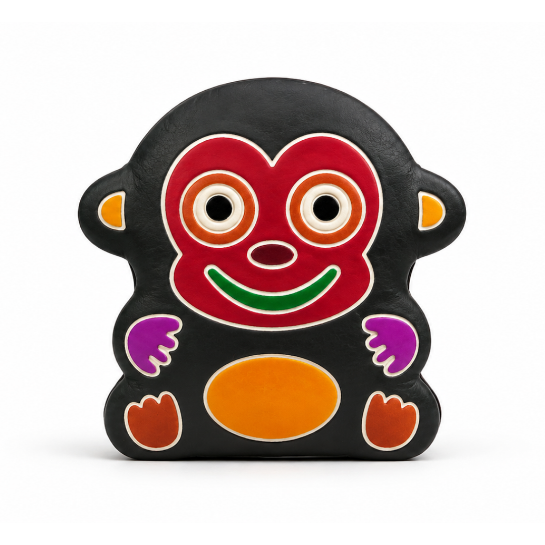 The Monkey - Leather Coin Box in Brown