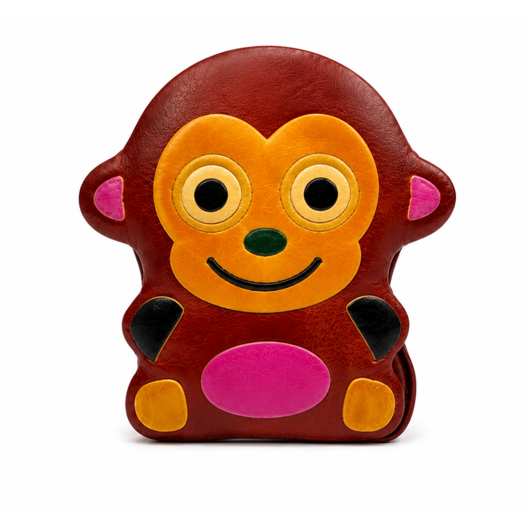 The Monkey - Leather Coin Box in Brown